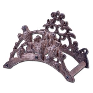 Garden Hose Holder Reel Cast Iron Hanger Birds On Branch