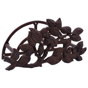 Garden Water Hose Holder Birds In Tree Cast Iron Hanger Reel Yard Decor 12.5"