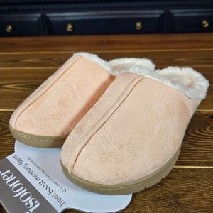 Isotoner Women's Rory Microsuede Hoodback Slippers Evening Sand Sm 6.5 - 7