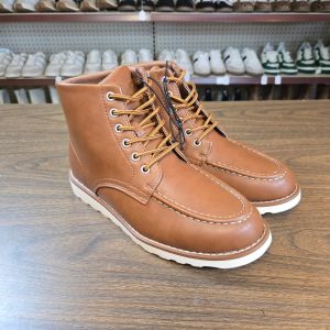 Men's Boots Niles Mock Toe Cognac Size 8 Lace-Up