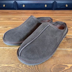Men’s Cruz Genuine Suede Clog Slippers Size 13 Dark Brown