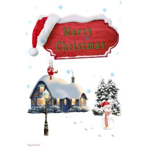 Merry Christmas Garden Flag Winter Double Sided Yard Banner Santa Holidays