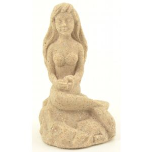Mr. Sandman Sand Sculpture Figurine Mermaid 4.5" Tall Beach Wedding Home Decor