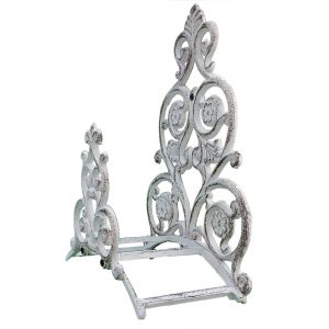 Ornate Garden Hose Holder - Heavy Duty Metal Wall Mount Hanger Bracket 13.25" T
