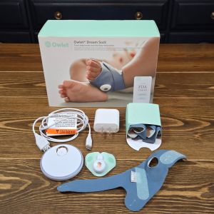 Owlet Dream Sock Bedtime Blue Portable Heart Rate Baby Monitor