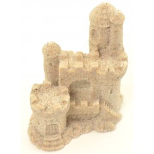 Real Sand Castle Figurine 006 2.75" Tall Collectible Beach Lake Home Decor