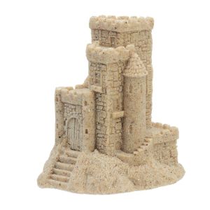 Real Sand Castle Figurine 013 3" Tall Collectible Beach Lake Home Decor