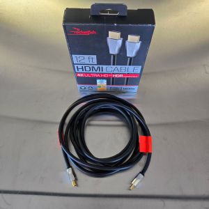 Rocketfish - 12' 4K UltraHD/HDR In-Wall Rated HDMI Cable - Black