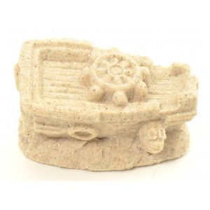 SAND-DECO Sand Sculpture Figurine Sunken Ship 1450G Collectible Beach Home Decor