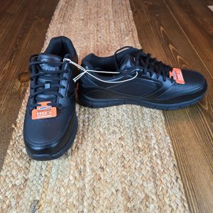 Skechers Slip Resistant Men's Shoe Laceup Work Footwear Memory Foam Insole Black