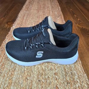 Skechers Women's Pull-On Shoes Rummie Sneaker Black Memory Foam Insole