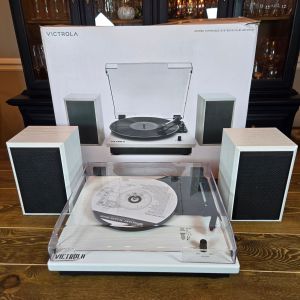 Victrola Montauk Bluetooth Turntable System Vinyl Record Player with Speakers