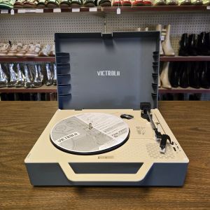 Victrola Re-Spin Suitcase Vinyl Record Player Bluetooth Turntable Graphite Grey