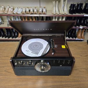Victrola -The Empire Signature Bluetooth, FM, CD, Cassette 6-in-1 Record Player