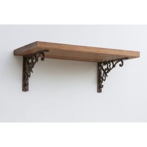Fleur De Lis & Vine Shelf Bracket Cast Iron Brace