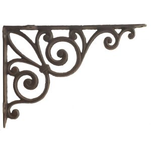 Wall Shelf Bracket Large Fleur De Lis Cast Iron Brace DIY Shelves