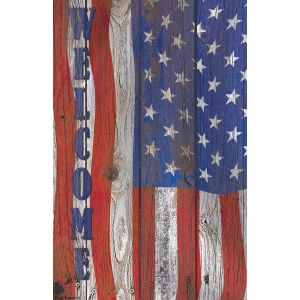 Welcome American Garden Flag Emotes Double Sided Americana USA Yard Banner