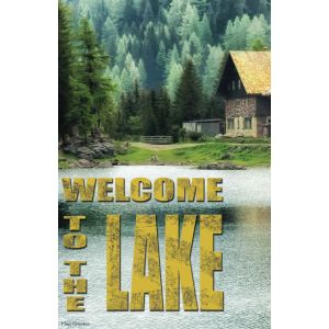 Welcome To The Lake Garden Flag Cabin Double Sided Yard Decor Banner