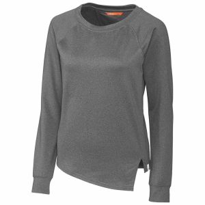 Women's Charcoal Heather Jackson Crewneck CBUK by Cutter & Buck LBK00017