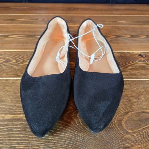Womens Corinna Ballet Flats with Memory Foam Black