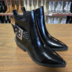 Women's Cowgirl Core Ankle Boots Giovanna Western Buckle Bootie Memory Foam