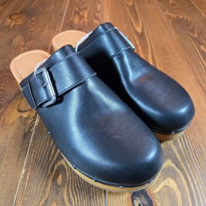 Women's Faye Clog Heels Slides Memory Foam Black Sz 11
