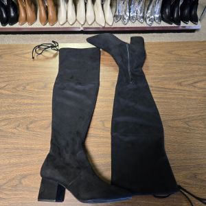 Women's Greta Dress Boots Thigh High Block Heel