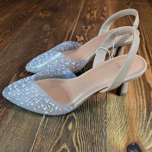 Women's Isabel Embellished Slingback Kitten Heels