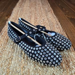 Women's Issa Mary Jane Ballet Flats Rhinestone Dress Shoes