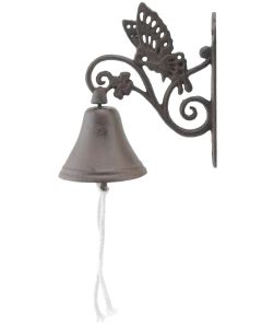 Cast Iron Dinner Bell Butterfly Floral Vine Doorbell
