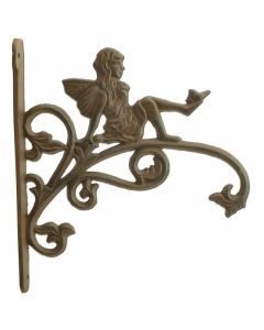 Cast Iron Plant Hanger Basket Hook Pixie Fairy Rust Color 9.5" Tall