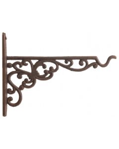 Cast Iron Plant Hanger Ornate Pattern 10" Long Yard Garden Outdoor Decor Hook