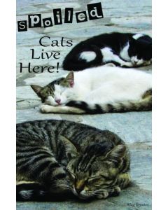 Cat Garden Flag Spoiled Cats Live Here Double Sided Yard Banner Funny Decor