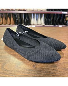 Claire Knit Ballet Flats Black Size 9 Slip On Women's Shoes