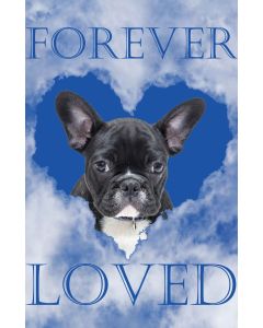 Custom Pet Bereavement Garden Flag Emotes Forever Loved Memorial Double Sided