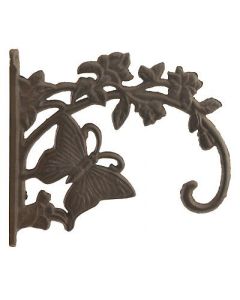 Decorative Butterfly Plant Hanger Bracket Cast Iron Flower Basket Hook 