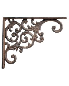 Wall Shelf Bracket Brown Cast Iron Brace Custom Shelves