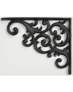 Wall Shelf Bracket Brace Black Cast Iron Scrolling Corbel Crafting Supplies