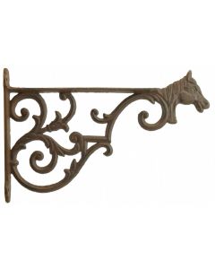Decorative Horse Head Plant Hanger Cast Iron flower basket Hook Large 13.375"