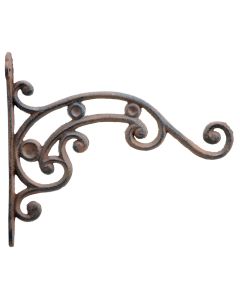 Plant Hanger Vine Brown Flower Basket Pot Hook Holder Decor Cast Iron 10.75" D