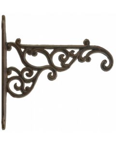 Decorative Plant Hanger Ornate Victorian Cast Iron Flower Basket Hook 8.375"