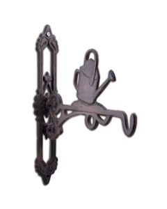 Decorative Watering Can Cast Iron Plant Hanger Hook 10.375" Deep