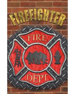 Fire & Rescue Garden Flag Firemans Cross Firefighting Double Sided Yard Banner