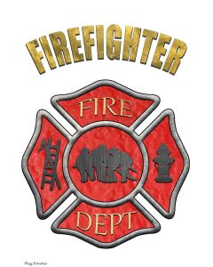 Firefighting Garden Flag Fire & Rescue Double Sided Firemans Cross Banner