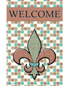 Fleur De Lis Garden Flag Emotes Double Sided Welcome Banner Yard Decor