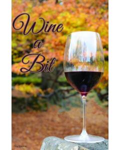 Garden Flag Wine A Bit Funny Drinking Yard Banner Decor Double Sided