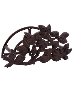 Garden Water Hose Holder Birds In Tree Cast Iron Hanger Reel Yard Decor 12.5"