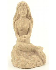 Mr. Sandman Sand Sculpture Figurine Mermaid 4.5" Tall Beach Wedding Home Decor