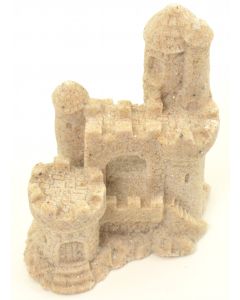 Real Sand Castle Figurine 006 2.75" Tall Collectible Beach Lake Home Decor