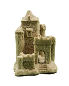 Real Sand Castle Figurine 012 3.5" Tall Collectible Beach Lake Home Decor
